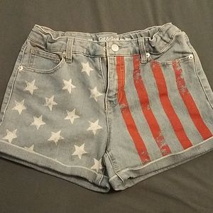 Stars and Stripes jean shorts